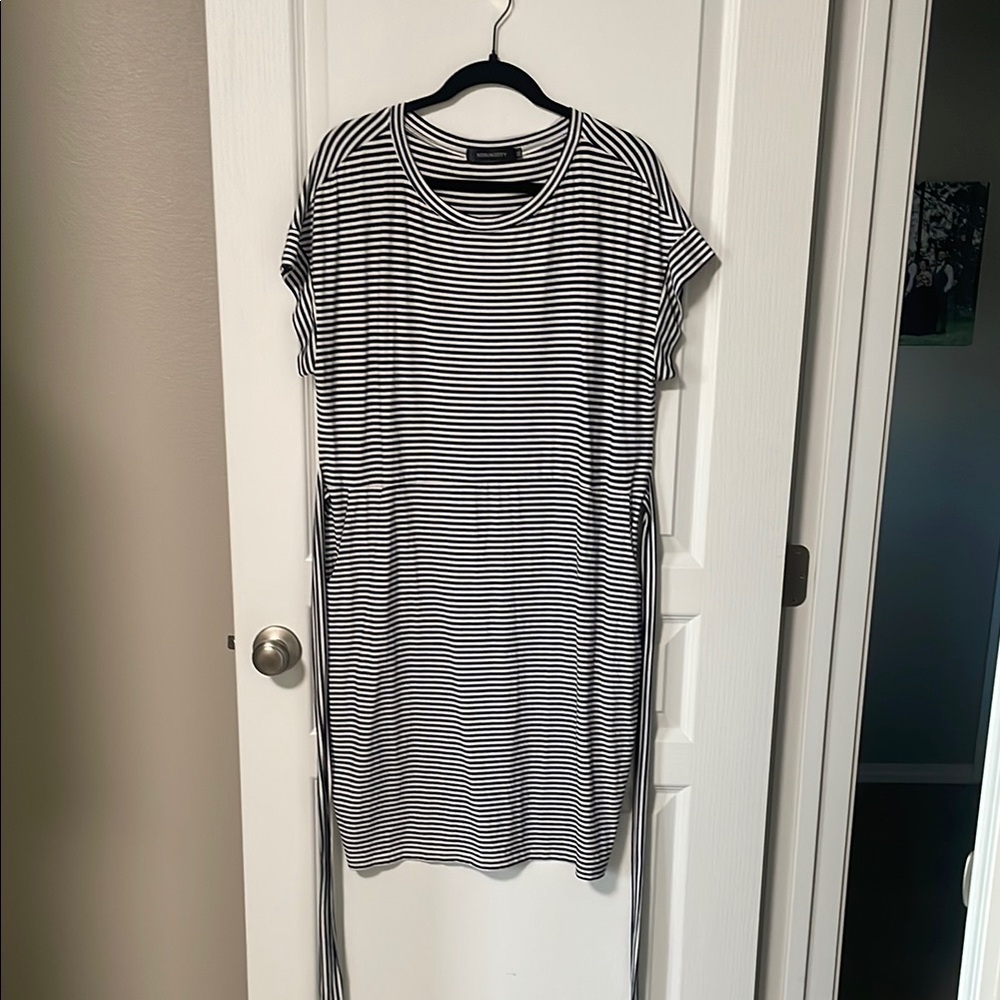Black and White Striped Dress